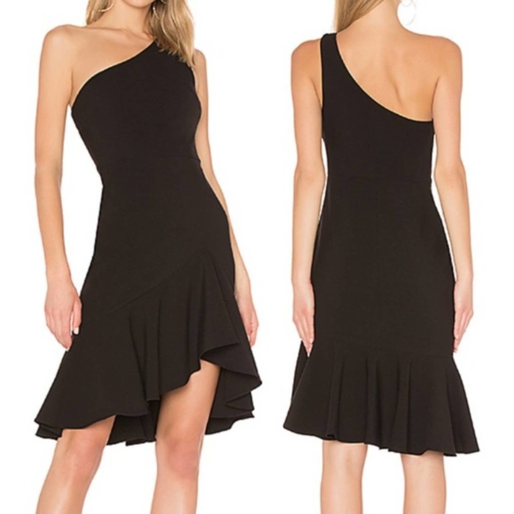 Likely Revolve Black One Shoulder Cocktail‎ Dress
